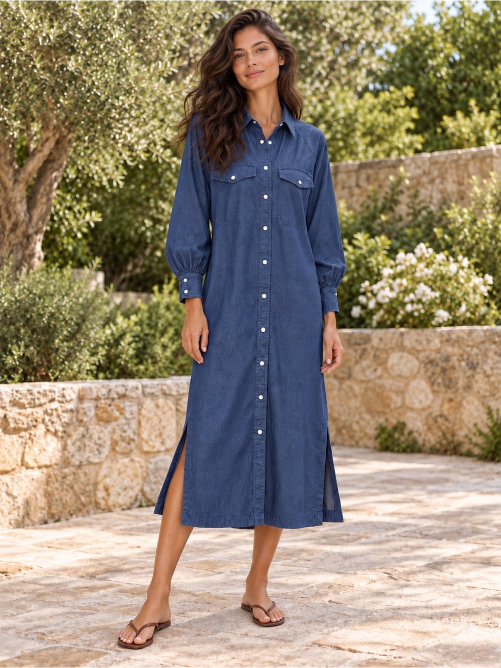 Banana Republic Dark Wash Utility Denim Dress Size Medium